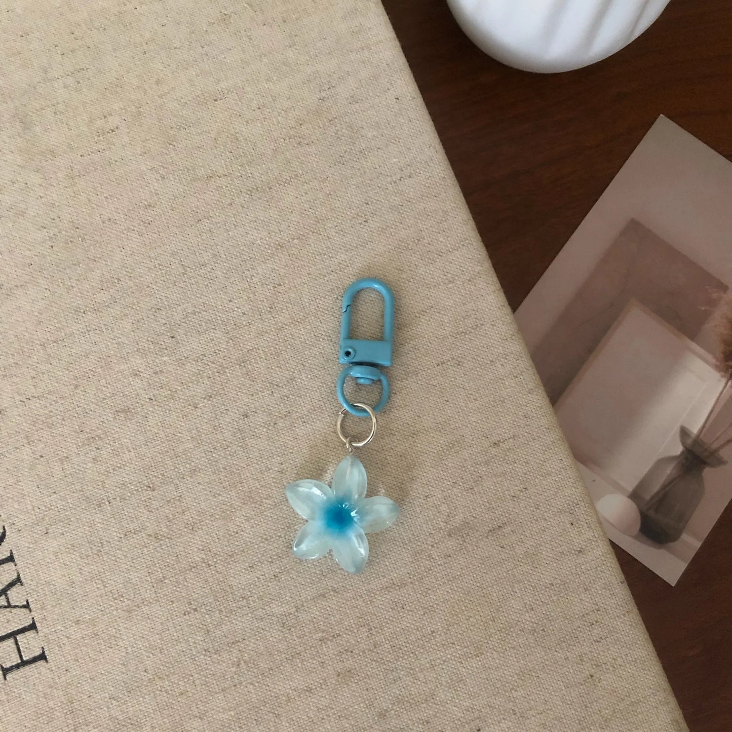Porte-clés Fleur Transparent