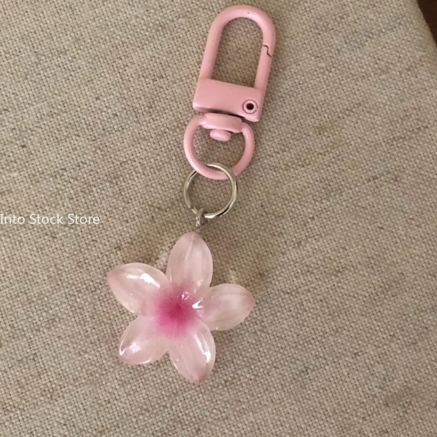Porte-clés Fleur Transparent