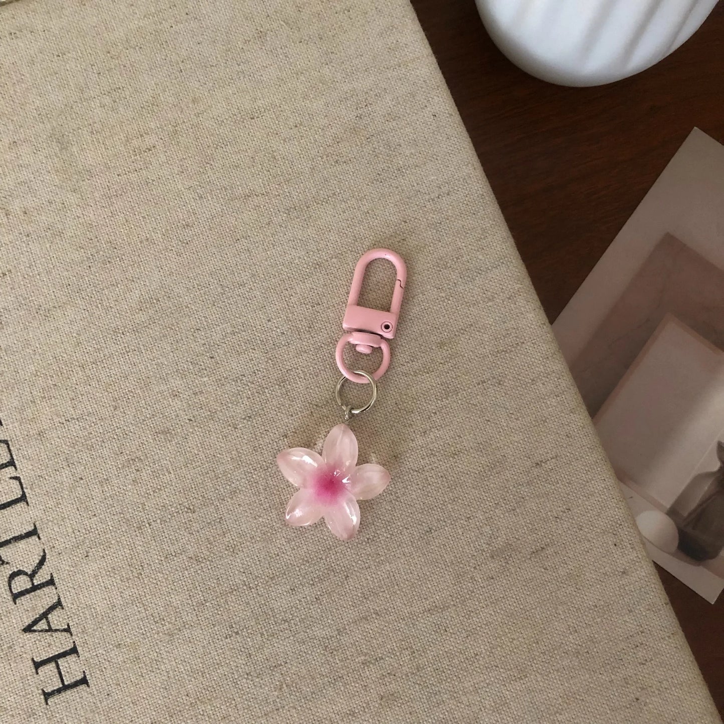 Porte-clés Fleur Transparent