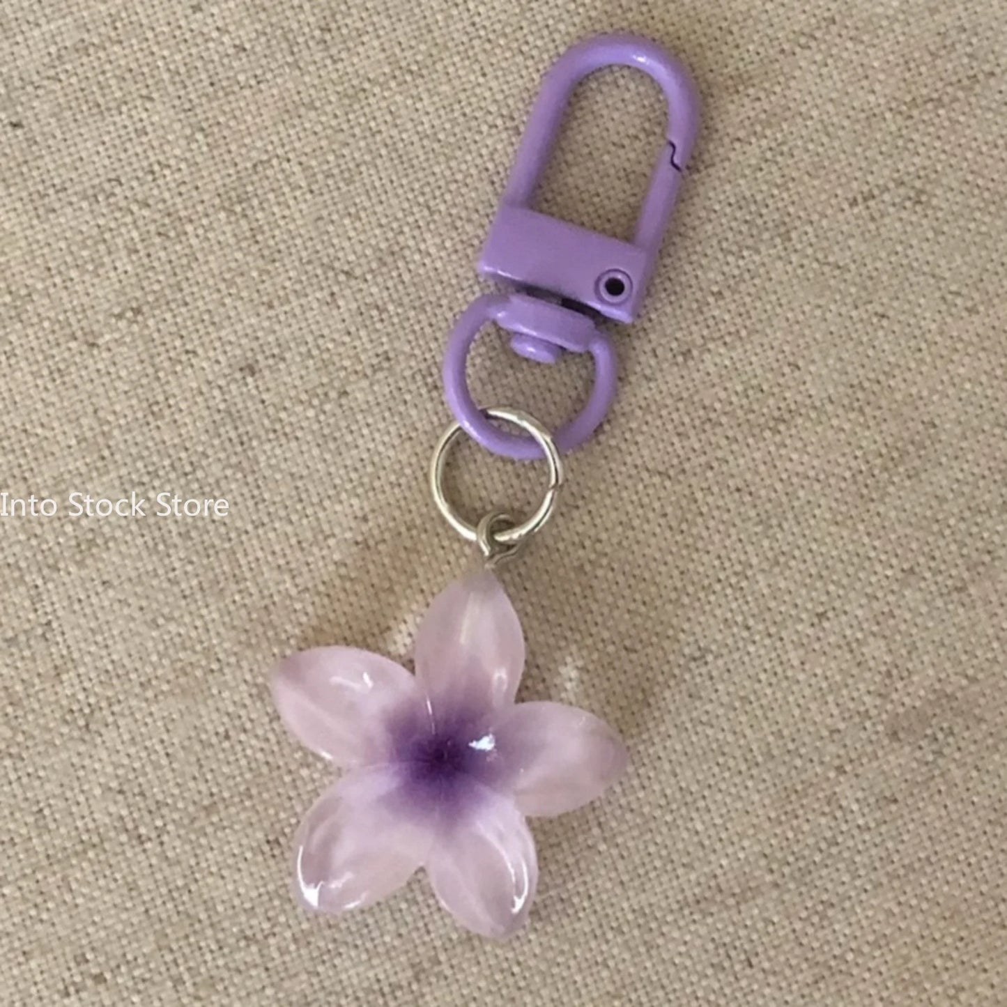 Porte-clés Fleur Transparent