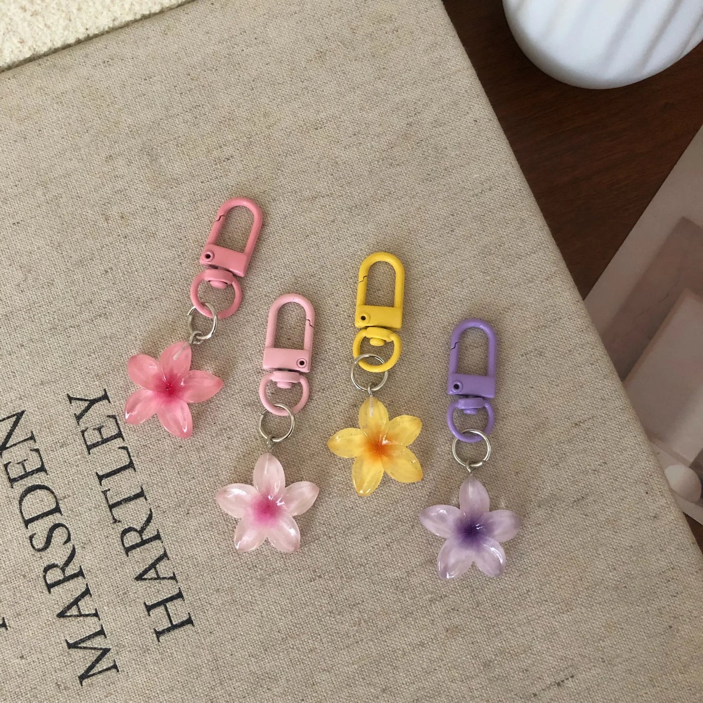 Porte-clés Fleur Transparent