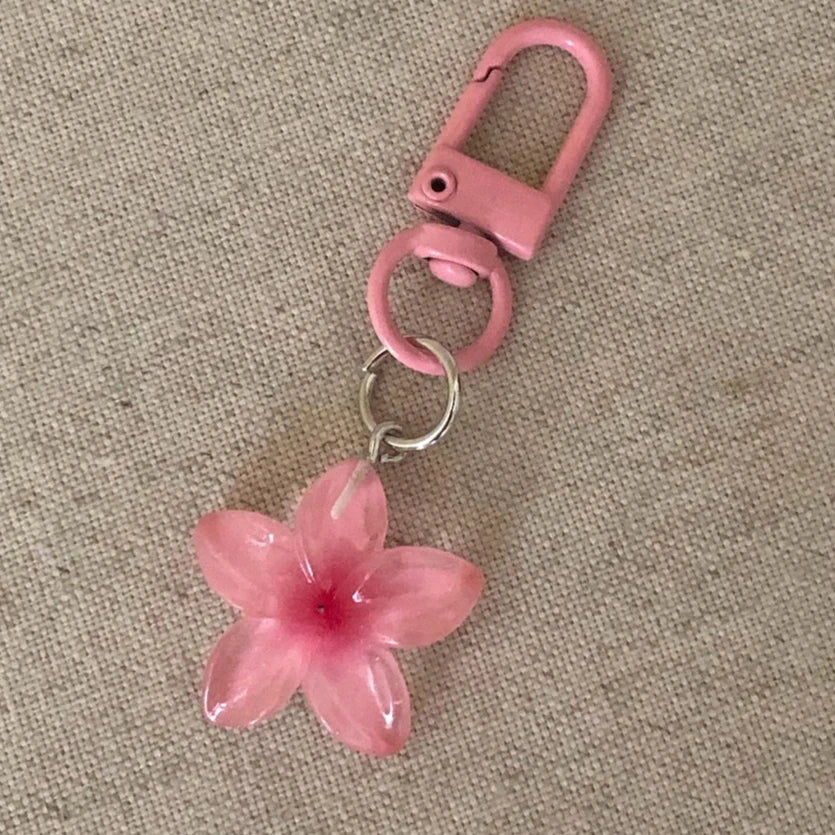 Porte-clés Fleur Transparent