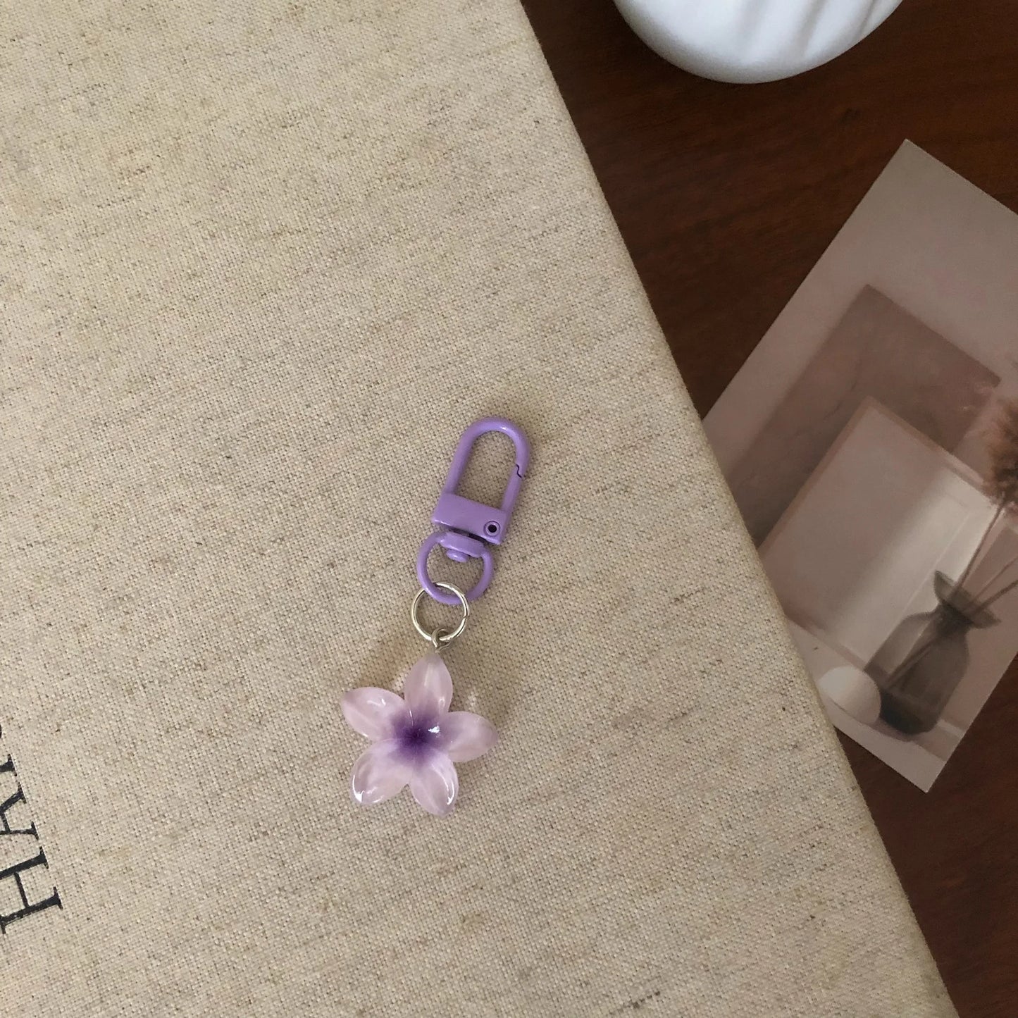 Porte-clés Fleur Transparent