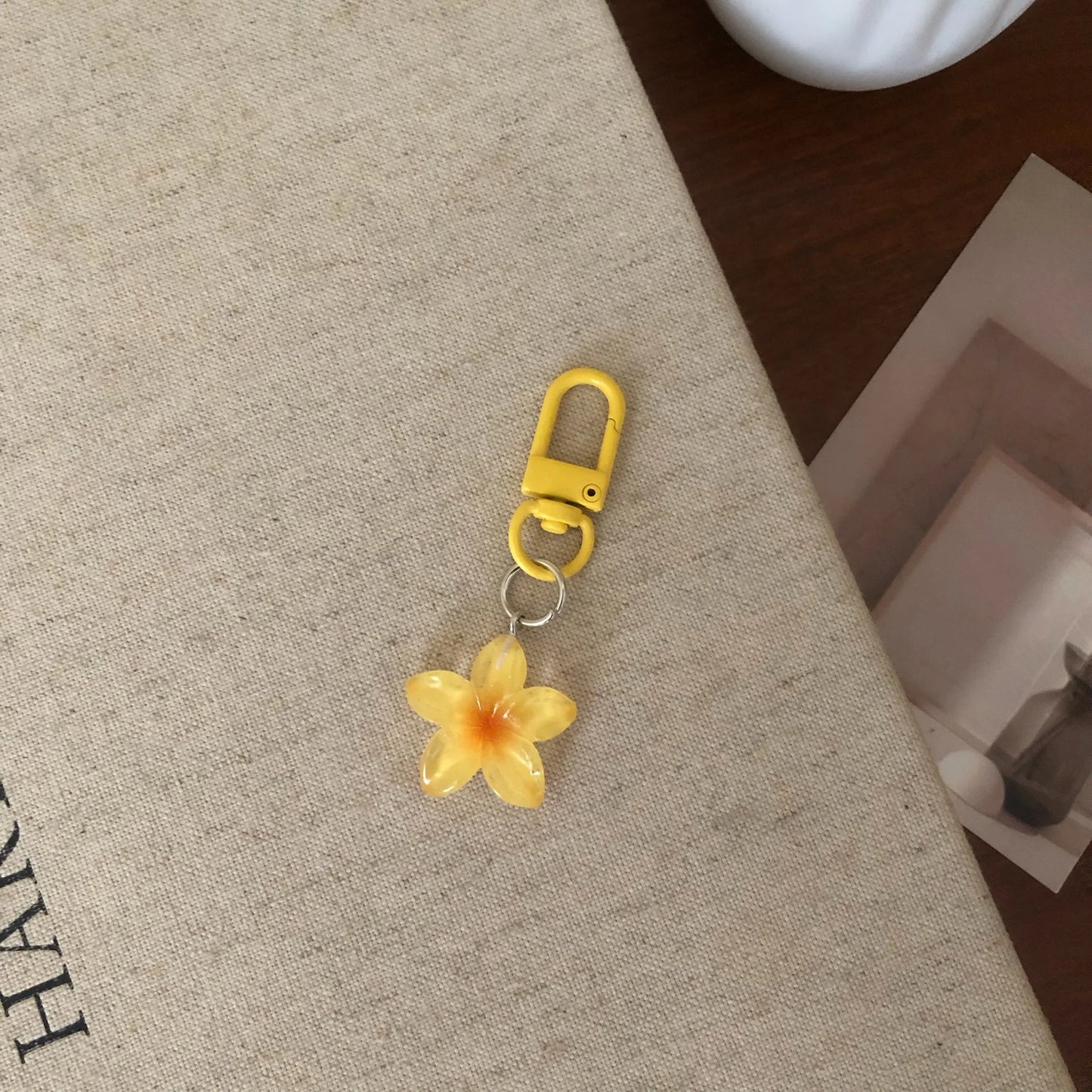 Porte-clés Fleur Transparent