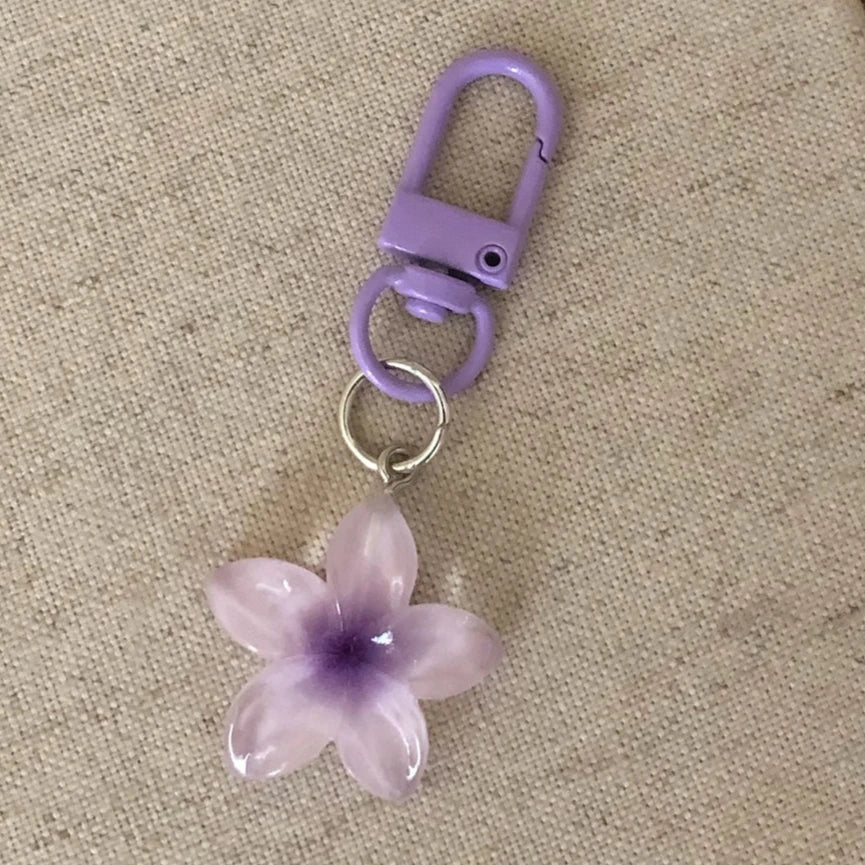 Porte-clés Fleur Transparent