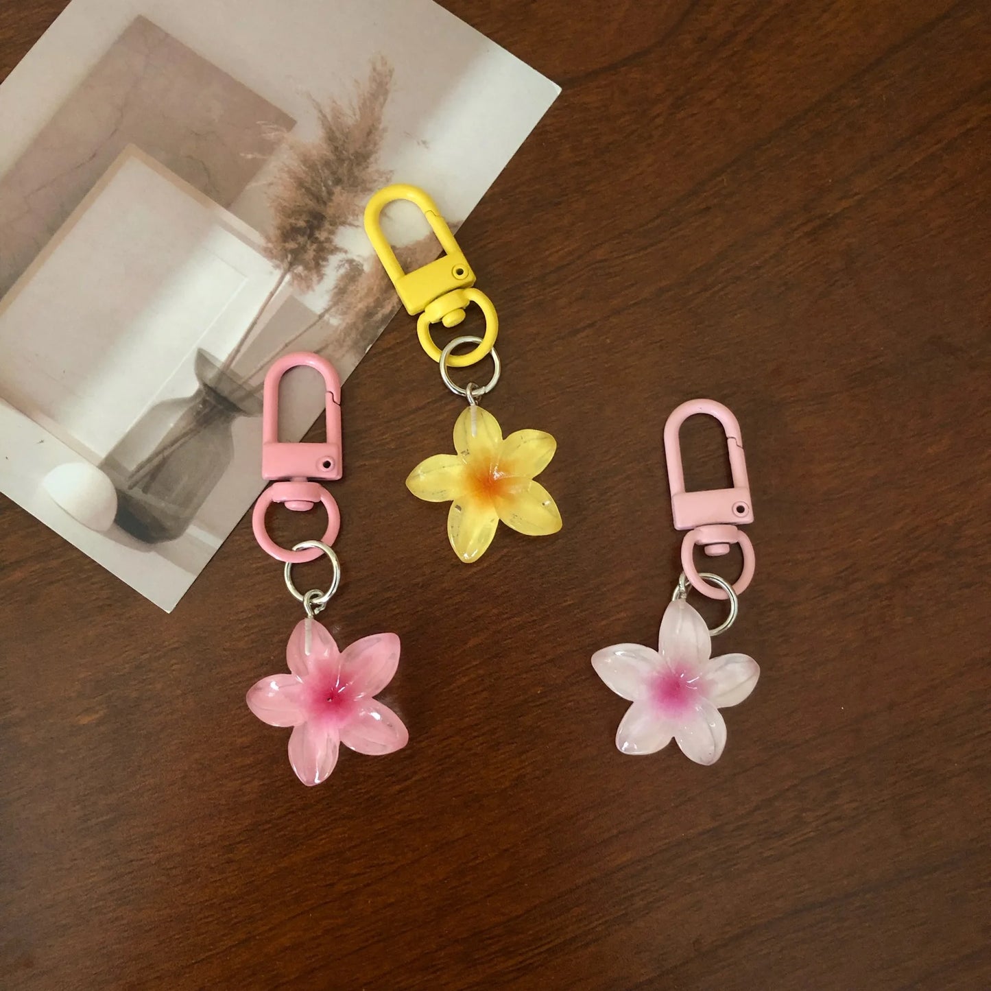 Porte-clés Fleur Transparent