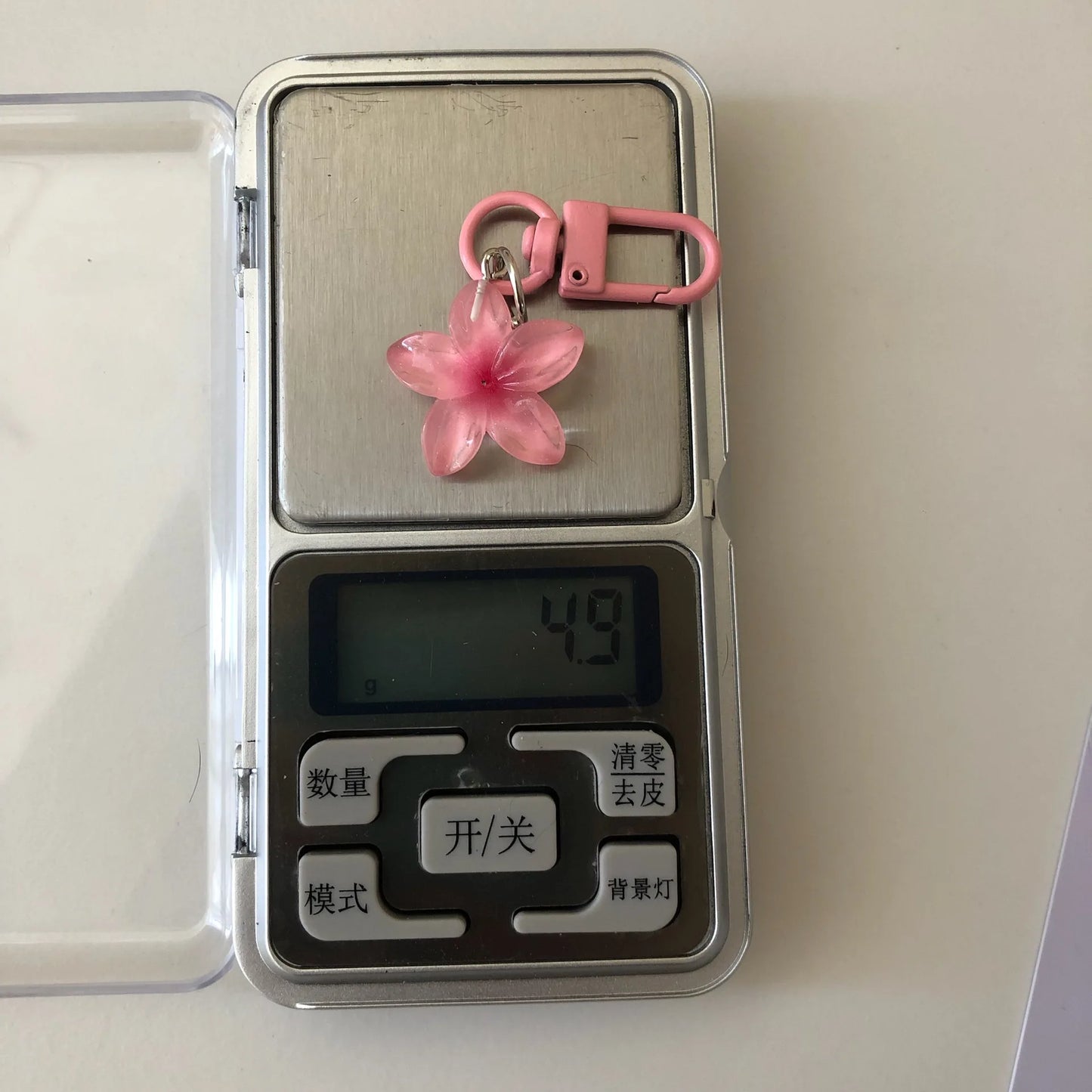 Porte-clés Fleur Transparent