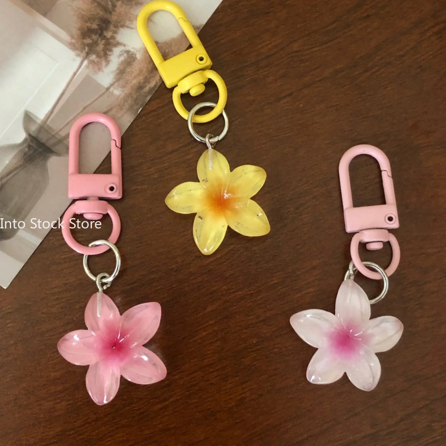 Porte-clés Fleur Transparent